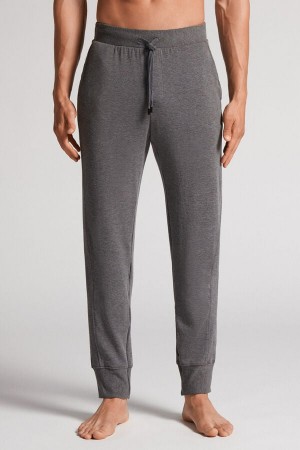 Men Intimissimi Micromodal Trousers Deep Grey | 8426971-SG