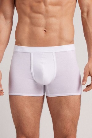 Men Intimissimi Natural Fresh Cotton Boxer White | 2153894-WS