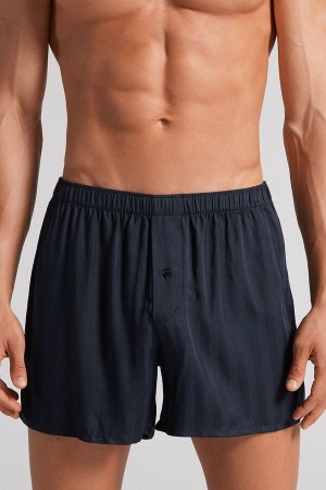 Men Intimissimi Woven Modal Boxer Black | 4738629-HP