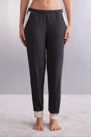 Women Intimissimi Baby It’s Cold Outside Modal And Wool Jogger Pants Grey | 8405913-NJ