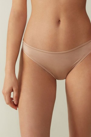 Women Intimissimi Brazilian Ultralight Microfiber Briefs Orange Beige | 5312670-JA