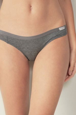 Women Intimissimi Cotton Panties Grey | 1207346-JZ