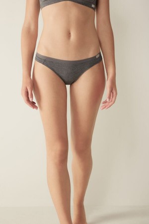 Women Intimissimi Cottonzilian Briefs Grey | 3859147-SZ