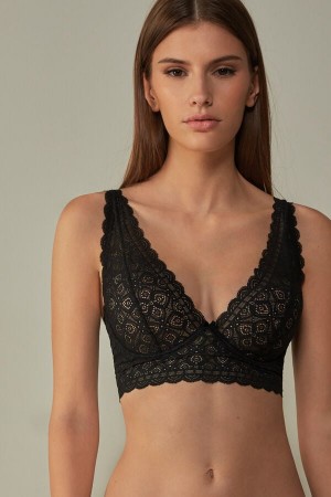 Women Intimissimi Eleonora Balconette Lace Bra Black | 9142068-LD