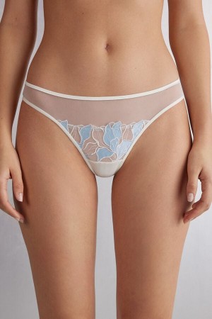 Women Intimissimi Eternal Flowerszilian Briefs Blue | 0427185-YC