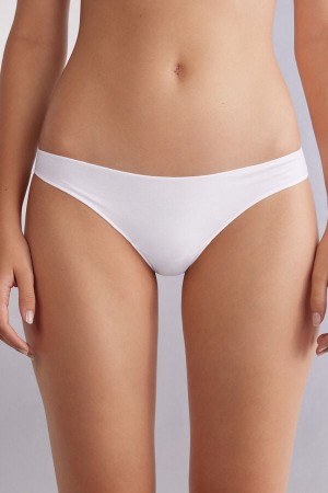 Women Intimissimi Low Rise Cotton Panties White | 9635087-NU