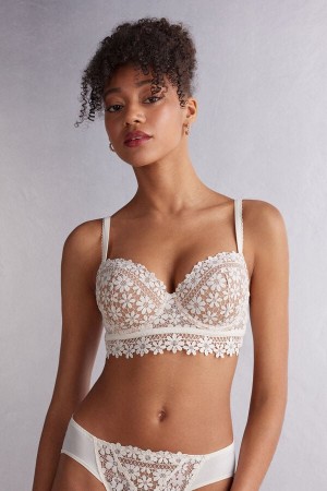 Women Intimissimi Romance Yourself Sofia Balconette Bra Light Yellow / Beige | 2910354-EV