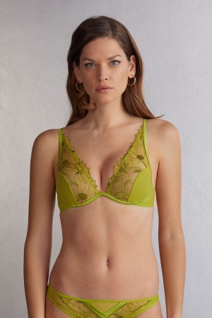 Women Intimissimi Sweet Like Sugar Elena Balconette Bra Green | 6517382-RD