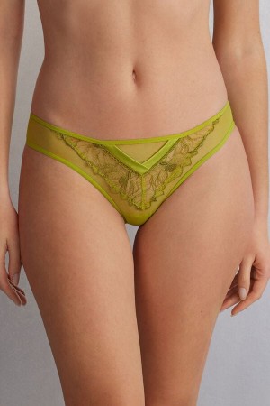 Women Intimissimi Sweet Like Sugarzilian Briefs Green | 9210746-OU