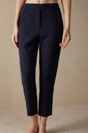 Women Intimissimi TrouPockets Trousers Blue | 2107398-FS