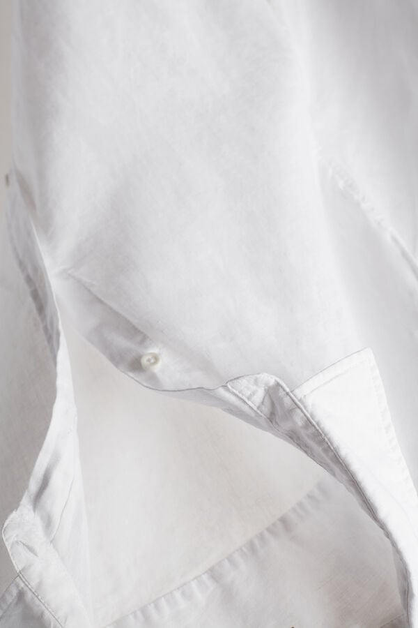 Men Intimissimi Linen And Cotton Shirt White | 9615732-QW