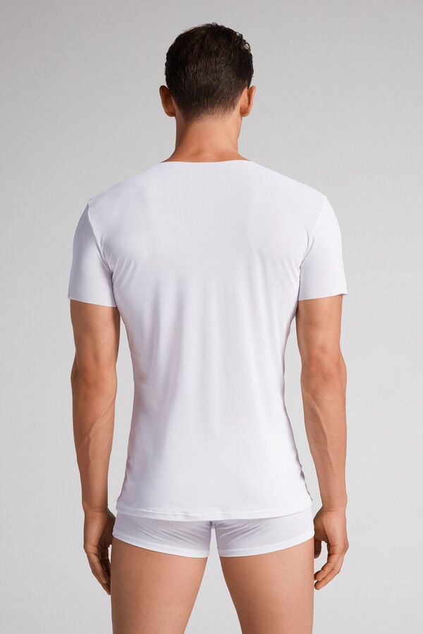 Men Intimissimi Seamless Micromesh T-Shirt White | 0178265-DG