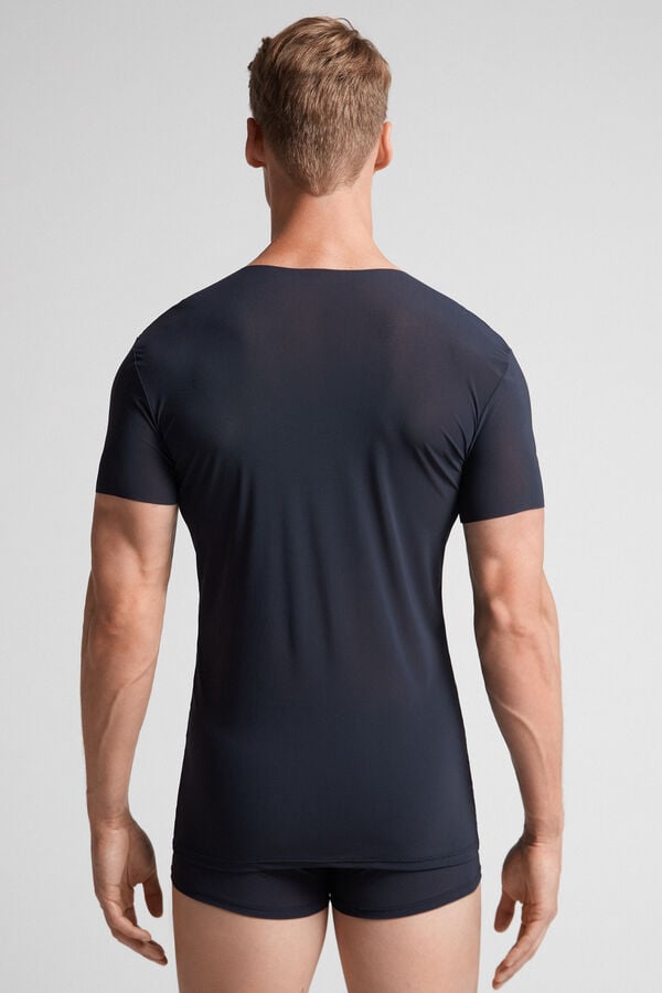 Men Intimissimi Seamless Micromesh T-Shirt Black | 5968307-UK