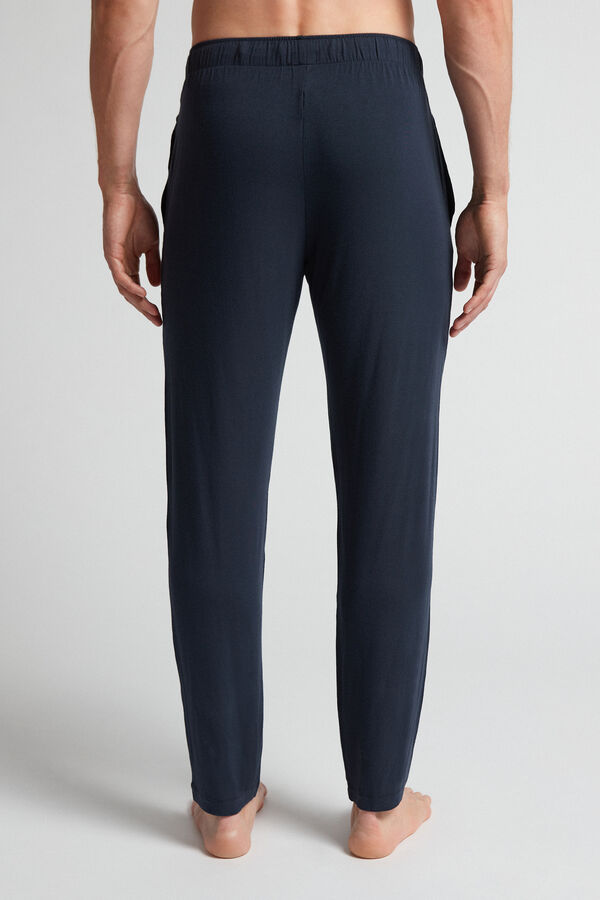 Men Intimissimi Silk And Modal Trousers Black | 2471853-ZU