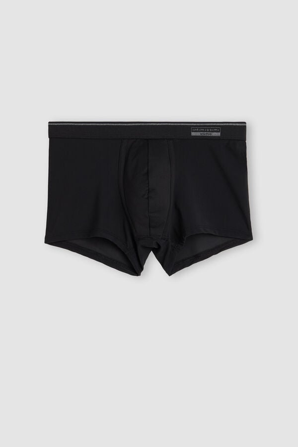 Men Intimissimi Super Fresh Micro-Mesh Boxer Black | 0267318-TI