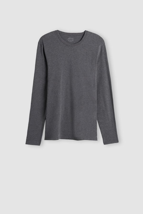 Men Intimissimi Superior Cotton Long Sleeve Deep Grey | 1238046-FU