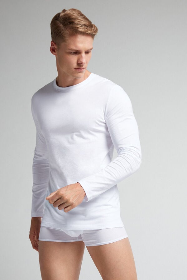 Men Intimissimi Superior Cotton Long Sleeve White | 4362195-JI