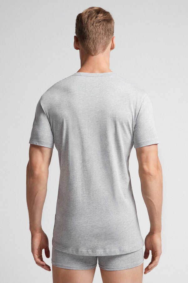 Men Intimissimi Superior Cotton T-Shirt Light Grey | 5976182-SK