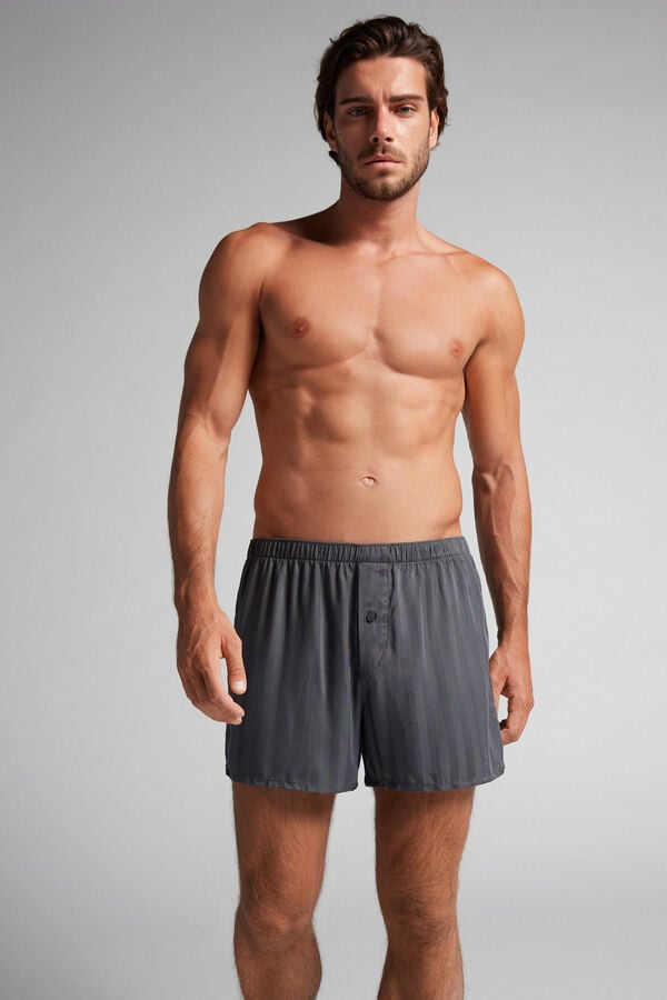 Men Intimissimi Woven Modal Boxer Grey | 5034198-AM