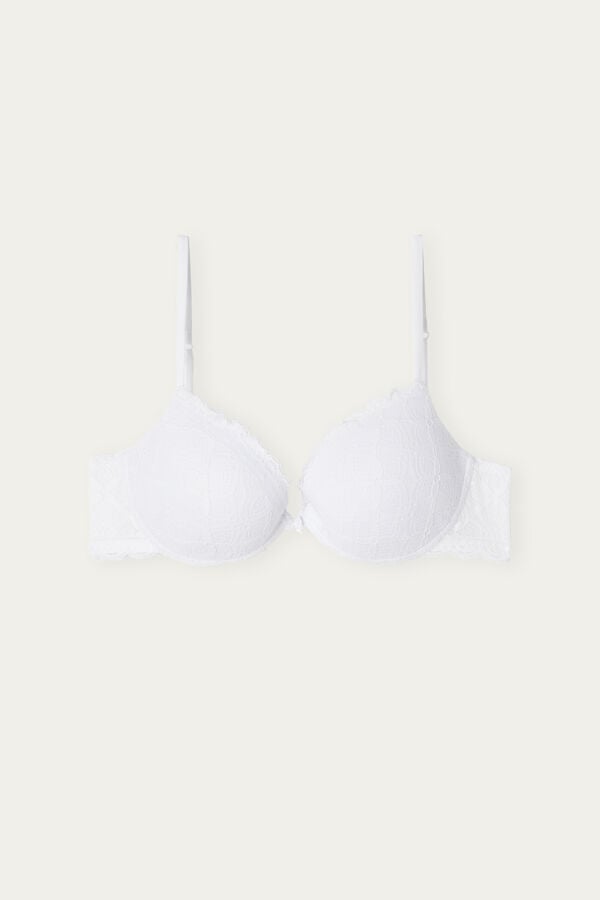 Women Intimissimi Bellissima Push-Up Lace Bra White | 8074591-CT