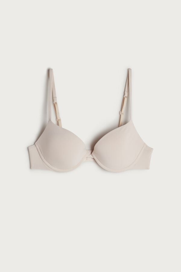 Women Intimissimi Bellissima Push-Up Microfiber Bra Cream Pink | 5143697-CT