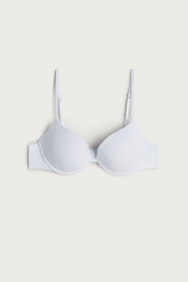 Women Intimissimi Bellissima Push-Up Microfiber Bra White | 3085941-LQ