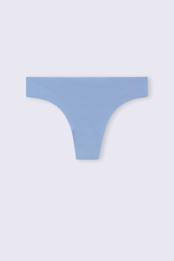 Women Intimissimi Brazilian Seamless Ultra Light Microfiber Briefs Blue | 9372456-XC