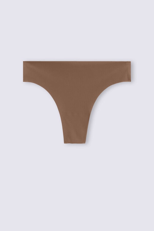 Women Intimissimi Brazilian Seamless Ultra Light Microfiber Briefs Dark Beige | 6928105-SF