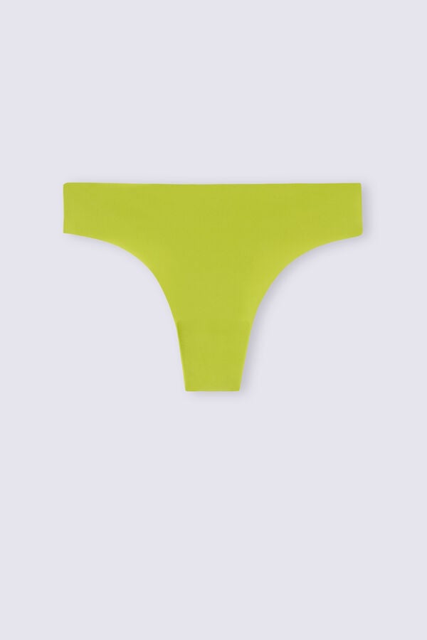 Women Intimissimi Brazilian Seamless Ultra Light Microfiber Briefs Green | 0785614-MN