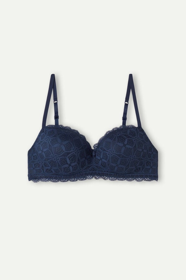 Women Intimissimi Claudia Balconette Lace Bra Blue | 7615039-YM