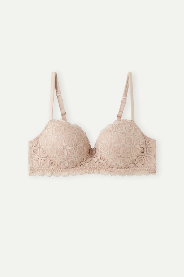 Women Intimissimi Claudia Balconette Lace Bra Orange Beige | 2061384-ES