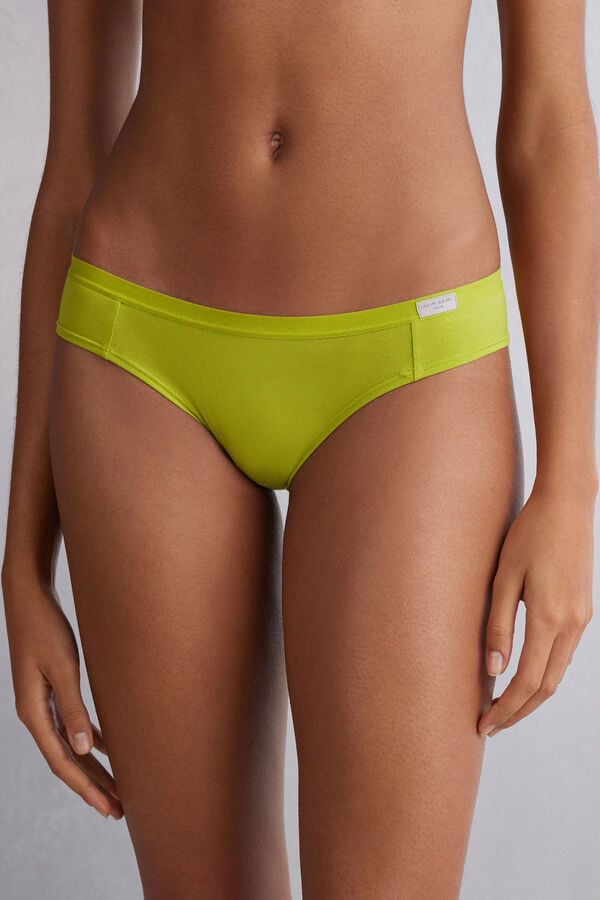 Women Intimissimi Cotton Panties Green | 9637501-IG