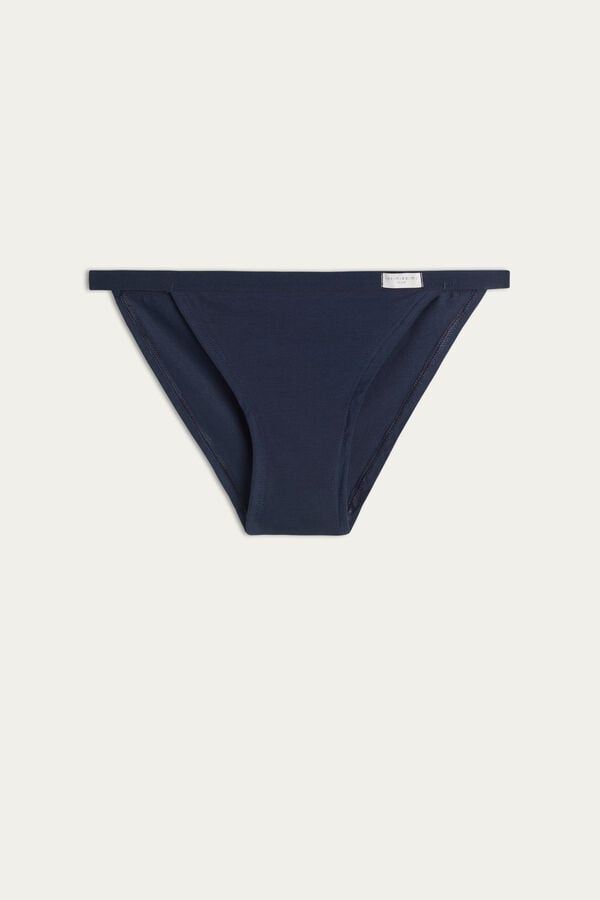 Women Intimissimi Cotton String Panties Blue | 8451379-FK