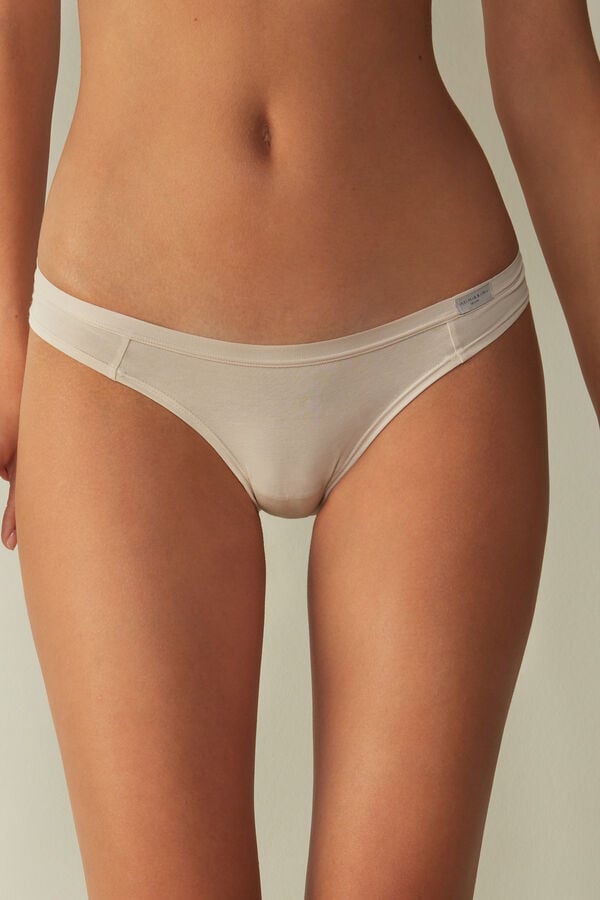 Women Intimissimi Cottonzilian Briefs Cream Pink | 2705461-CH