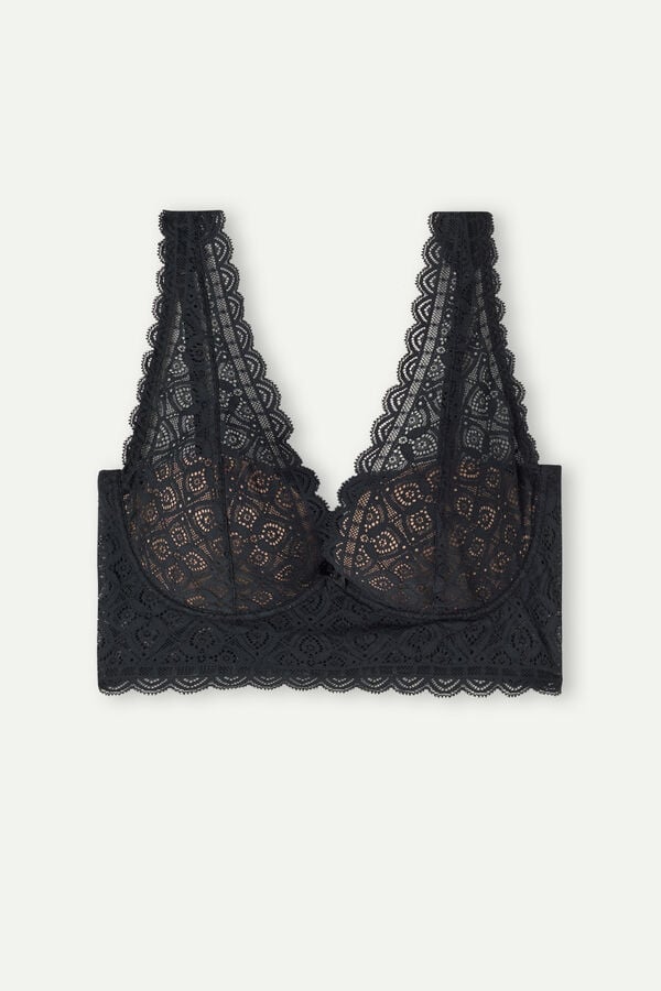 Women Intimissimi Eleonora Balconette Lace Bra Black | 9142068-LD