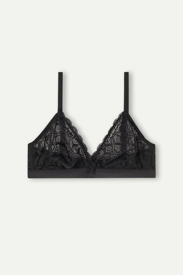 Women Intimissimi Emma Triangle Lace Bra Black | 8751296-OV