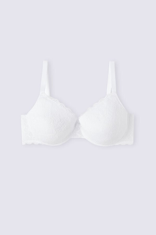 Women Intimissimi Francesca Balconette Lace Bra White | 5436289-OX