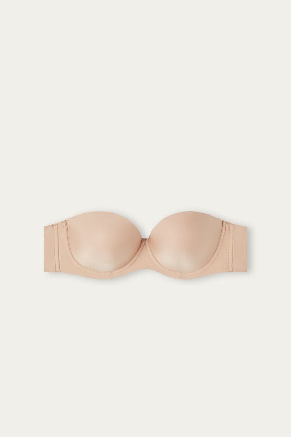 Women Intimissimi Giada Microfiber Bandeau Bra Orange Beige | 4358970-TC