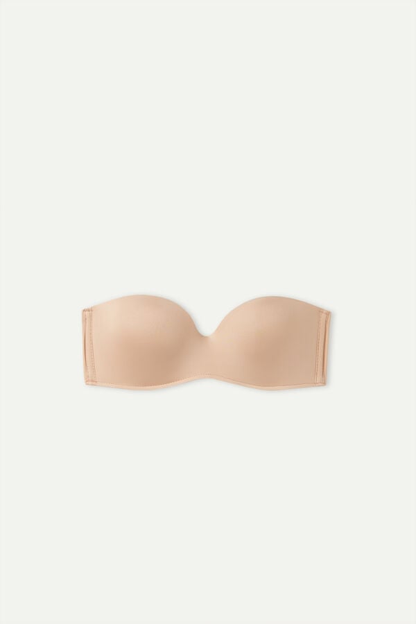 Women Intimissimi Gioia Bandeau Ultralight Microfiber Bra Orange Beige | 4329875-WZ