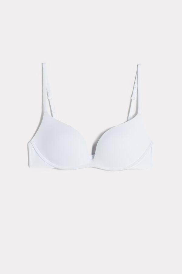 Women Intimissimi Gioia C-D Cup Microfiber Super Push-Up Bra White | 7265981-YG