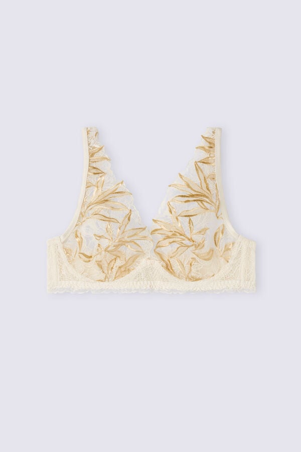 Women Intimissimi Golden Hour Balconette Bra Light Yellow White | 2496783-XJ