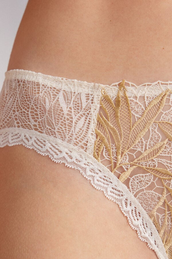 Women Intimissimi Golden Hour Panties Light Yellow White | 2198560-WS