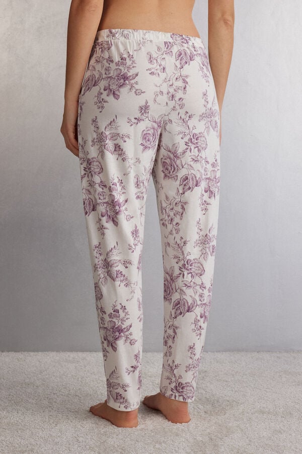 Women Intimissimi Graceful Simplicity Full Length Cotton Pants Rose | 7895362-KJ