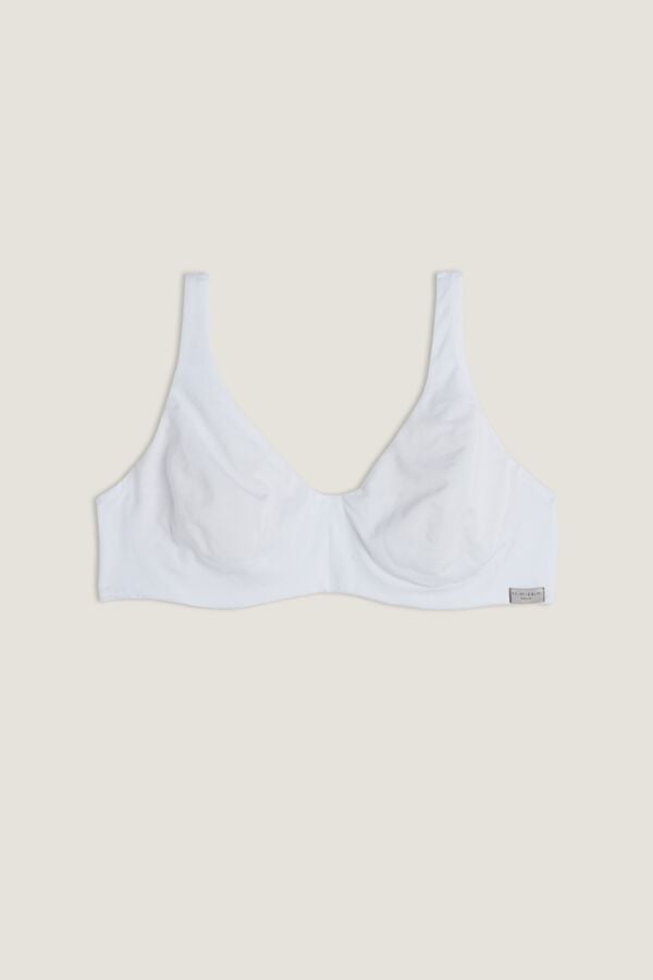 Women Intimissimi Greta Balconette Cotton Bra White | 2190567-PQ