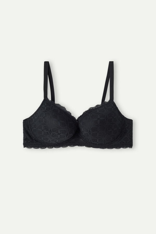 Women Intimissimi Irina Balconette Lace Bra Black | 6481023-WN