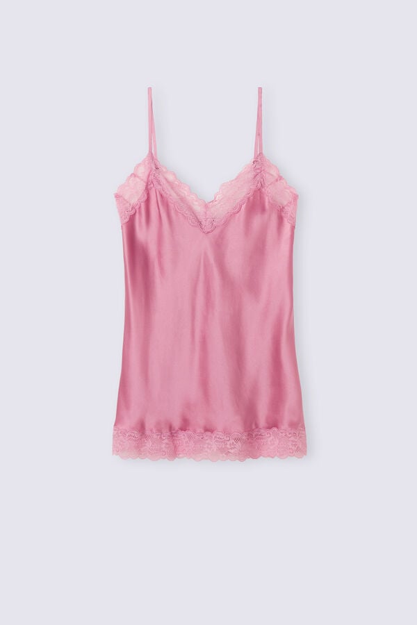 Women Intimissimi Lace And Silk Tank Top Pink | 4816275-WY