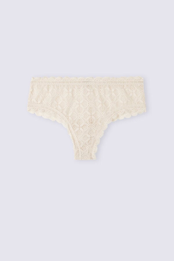 Women Intimissimi Lace Hipsterzilian Briefs Cream Pink | 6139405-QE