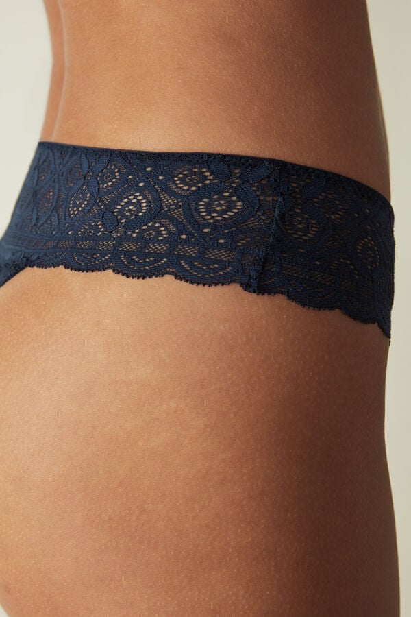 Women Intimissimi Lacezilian Briefs Blue | 2478356-AM