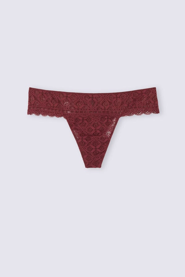 Women Intimissimi Lacezilian Briefs Red | 4985027-SF