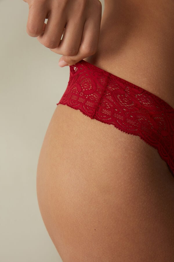 Women Intimissimi Lacezilian Briefs Red | 4309651-JQ